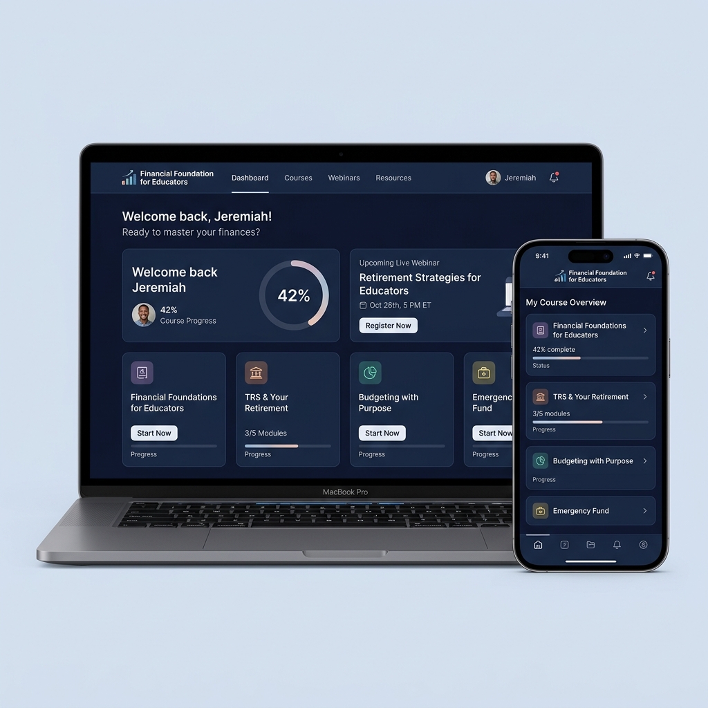 Financial Foundation for Educators dashboard preview